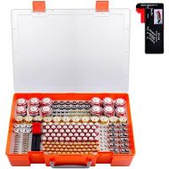 [아마존베스트]GWCASE Battery Storage Organizer Holder, 226 Battery Organizer Case with Battery Tester. Batteries Storage Containers Box Fits for AA AAA 9V C D 23A CR123 Lithium 3V LR44 CR2016 CR1632 CR