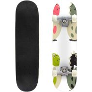 GWFERC Amazon Warrior with Two Swords cuts Off The Dragon Head Stock Skateboard 31x8 Double-Warped Skateboards Outdoor Street Sports Skateboard for Beginners Professionals Cool Adult Teen