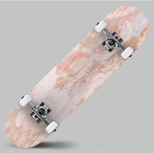  GWFERC Chrysanthemum Skateboard 31x8 Double-Warped Skateboards Outdoor Street Sports Skateboard for Beginners Professionals Cool Adult Teen Gifts