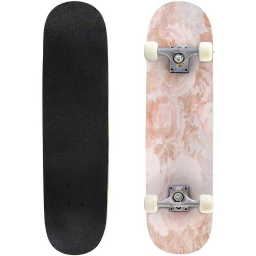  GWFERC Chrysanthemum Skateboard 31x8 Double-Warped Skateboards Outdoor Street Sports Skateboard for Beginners Professionals Cool Adult Teen Gifts