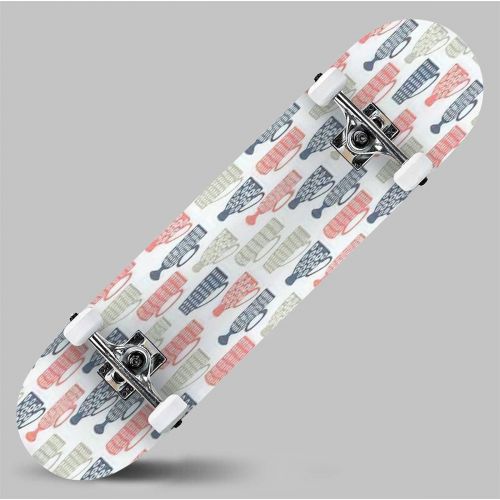  GWFERC Cup Seamless Pattern Skateboard 31x8 Double-Warped Skateboards Outdoor Street Sports Skateboard for Beginners Professionals Cool Adult Teen Gifts