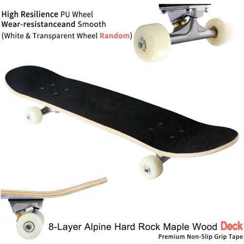  GWFERC Decorative Planes Skateboard 31x8 Double-Warped Skateboards Outdoor Street Sports Skateboard for Beginners Professionals Cool Adult Teen Gifts