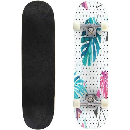  GWFERC Decorative Planes Skateboard 31x8 Double-Warped Skateboards Outdoor Street Sports Skateboard for Beginners Professionals Cool Adult Teen Gifts