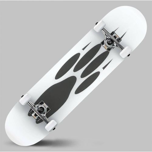  GWFERC Walking Tiger Decorated with Roses in Original Colours Graphic Design Skateboard 31x8 Double-Warped Skateboards Outdoor Street Sports Skateboard for Beginners Professionals Cool Ad