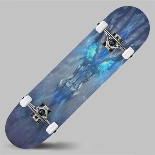  GWFERC Asian Dragon Vector Illustration Chinese Vintage Oriental draghi Skateboard 31x8 Double-Warped Skateboards Outdoor Street Sports Skateboard for Beginners Professionals Cool Adult T