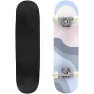 GWFERC Water Signs Skateboard 31x8 Double-Warped Skateboards Outdoor Street Sports Skateboard for Beginners Professionals Cool Adult Teen Gifts