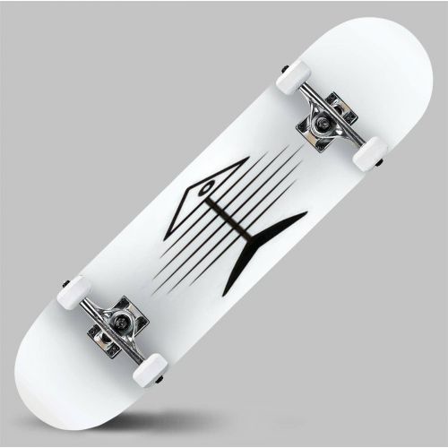  GWFERC icon of Fishbone Skateboard 31x8 Double-Warped Skateboards Outdoor Street Sports Skateboard for Beginners Professionals Cool Adult Teen Gifts