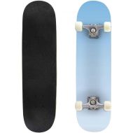GWFERC Blue Sky with White Clouds on a Clear Sunny Day White Spots on a Blue Skateboard 31x8 Double-Warped Skateboards Outdoor Street Sports Skateboard for Beginners Professionals Cool Ad