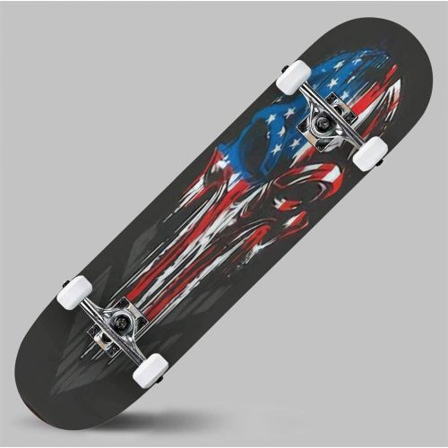  GWFERC Voodoo Dolls Shamans Toy Graphic Illustration Skateboard 31x8 Double-Warped Skateboards Outdoor Street Sports Skateboard for Beginners Professionals Cool Adult Teen Gifts