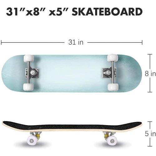  GWFERC Shiny eps10 Abstract Background Skateboard 31x8 Double-Warped Skateboards Outdoor Street Sports Skateboard for Beginners Professionals Cool Adult Teen Gifts