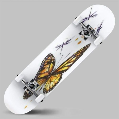  GWFERC Coloring Book for Children Christmas Tiger Skateboard 31x8 Double-Warped Skateboards Outdoor Street Sports Skateboard for Beginners Professionals Cool Adult Teen Gifts