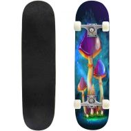 GWFERC Mountain Canyon Lighted by Bright Sunbeams at Sunset in Autumn in Skateboard 31x8 Double-Warped Skateboards Outdoor Street Sports Skateboard for Beginners Professionals Cool Adult