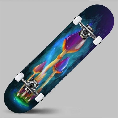  GWFERC Mountain Canyon Lighted by Bright Sunbeams at Sunset in Autumn in Skateboard 31x8 Double-Warped Skateboards Outdoor Street Sports Skateboard for Beginners Professionals Cool Adult