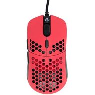 Gwolves Hati HTM Ultra Lightweight Honeycomb Design Wired Gaming Mouse 3360 Sensor - PTFE Skates - 6 Buttons - Only 61G (Faze Red)