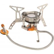 GXNSFAL Portable Camping Stove Backpacking Stove Camping Gas Stove Portable Outdoor Cooking Folding Gas Stove Foldable Split Burner with Box