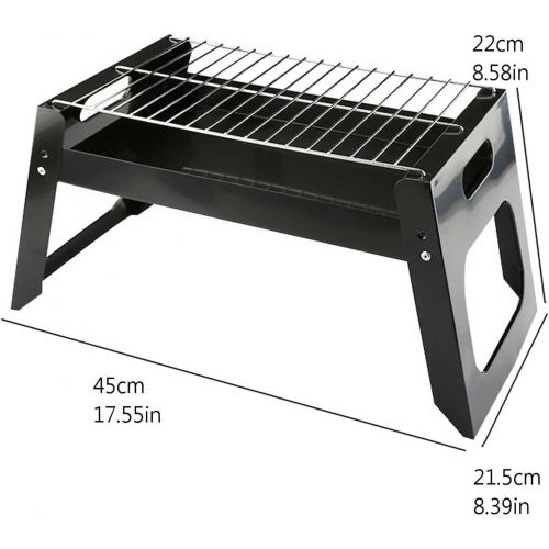  GXNSFAL Portable Camping Stove Backpacking Stove 17.55x8.58x8.39in Folding BBQ Grill Stove Stainless Barbecue Charcoal Grill Outdoor Camping BBQ Patio Vacation