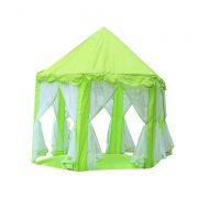 GXOK Portable Tent for Baby Children Playing, Castle Children Tent House of Games for Kids,Foldable Mosquito Net-Bedding Round Dome Tent,Castle Tent for Indoor and Outdoor Fun (Gre