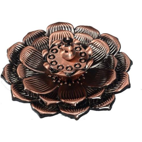  인센스스틱 GXSMG Creative Double Layer Lotus Incense Burner Home Decor Incense Burner Use in Home Tea Room Handmade Stick Incense Burner (Color : B)