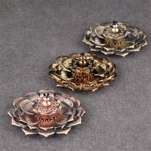  인센스스틱 GXSMG Creative Double Layer Lotus Incense Burner Home Decor Incense Burner Use in Home Tea Room Handmade Stick Incense Burner (Color : B)