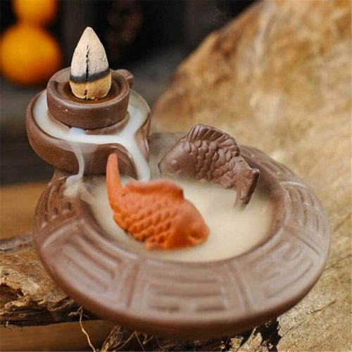  인센스스틱 GXSMG Creative Backflow Incense Burner Ceramic Incense Stick Holder Aromatherapy Censer for Home Office Living Room Teahouse