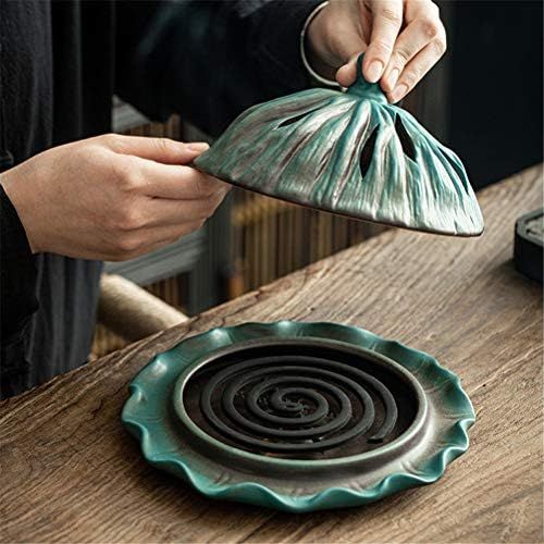  인센스스틱 GXSMG Backflow Incense Burner, Stick Incense Holder Home Decoration Coil Lotus Censer Ceramics Home Decor Supplies (Color : A)