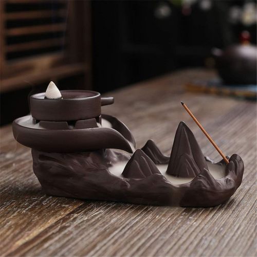  인센스스틱 GXSMG Incense Waterfall Backflow Incense Burner Indoor Aromatherapy Zen Flowing Water Landscape Decoration Incense Stick Holder