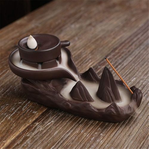  인센스스틱 GXSMG Incense Waterfall Backflow Incense Burner Indoor Aromatherapy Zen Flowing Water Landscape Decoration Incense Stick Holder