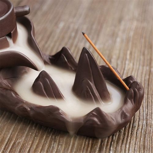  인센스스틱 GXSMG Incense Waterfall Backflow Incense Burner Indoor Aromatherapy Zen Flowing Water Landscape Decoration Incense Stick Holder