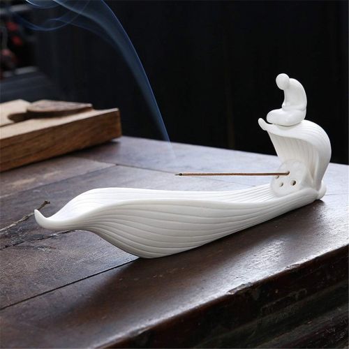  인센스스틱 GXSMG White Ceramic Incense Stick Holder Lotus Creative Zen Incense Censer Home Bouddha Decor