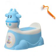 GX&XD Large Capacity Baby Toilet,Cartoon Cow Toddlers Training Potty Chair Drawer Type Easy Clean Children Toilet Trainer seat Can be Used Toy car Training Travel Potty-N