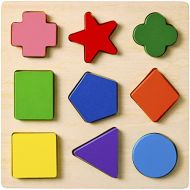 GYBBER&MUMU Wooden Preschool Colorful Shape Puzzle