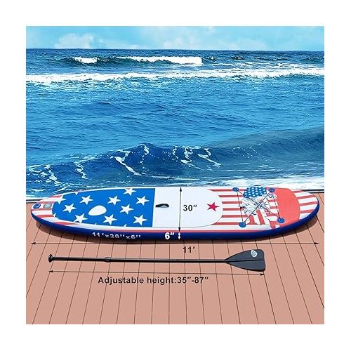  Gymax Stand Up Paddle Board, 6