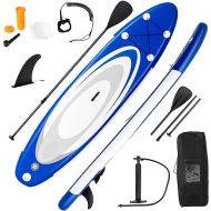 GYMAX Inflatable Stand Up Paddle Board, 6” SUP with Premium Complete Accessories, Backpack, Pump, Leash, Paddle & Removable Fins, Portable Stand Up Boat for All Skill Level