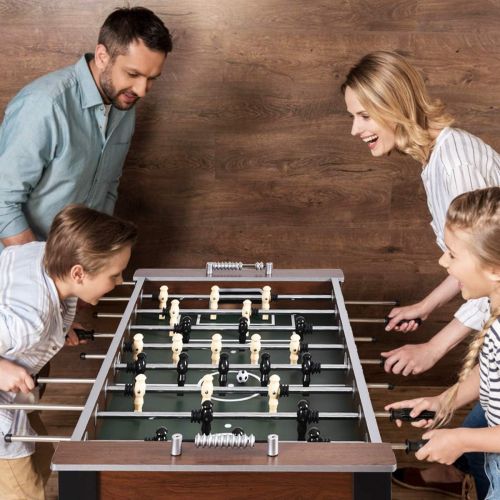  GYMAX 54” Football Table Indoor Soccer Game Table for Adults Kids Room Sports Game