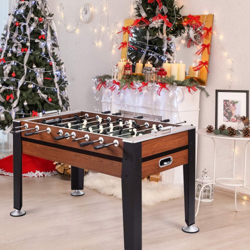 GYMAX 54” Football Table Indoor Soccer Game Table for Adults Kids Room Sports Game