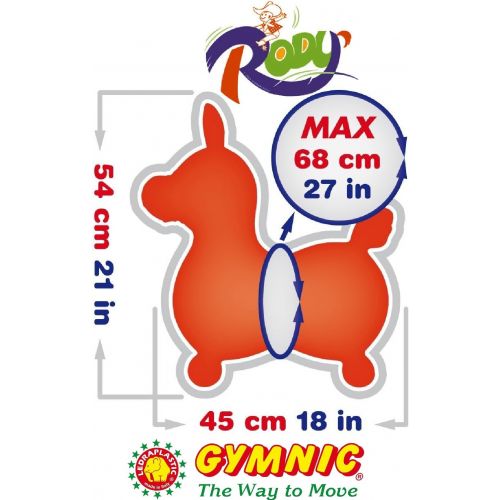  [아마존베스트]Gymnic Rody Horse Inflatable Bounce & Ride, Mattys Toy Stop Exclusive Purple & Pink Swirl (70254)