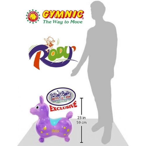  [아마존베스트]Gymnic Rody Horse Inflatable Bounce & Ride, Mattys Toy Stop Exclusive Purple & Pink Swirl (70254)