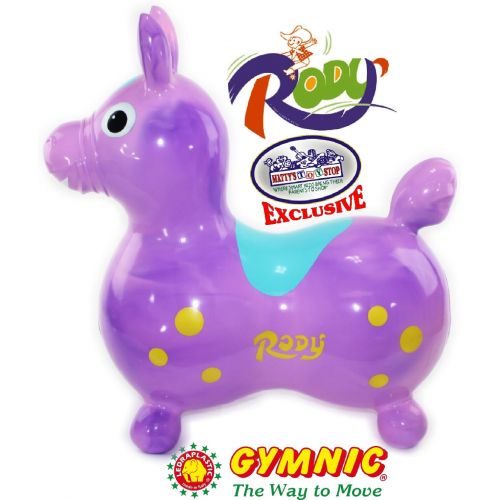  [아마존베스트]Gymnic Rody Horse Inflatable Bounce & Ride, Mattys Toy Stop Exclusive Purple & Pink Swirl (70254)