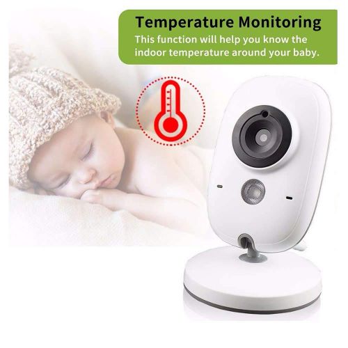  GYOBY Video Baby Monitor with Camera, 3.2 LCD Display, Infrared Night Vision, Two Way Talk-Back System, Temperature Monitoring, Lullabies, Long Range and High Capacity Battery.