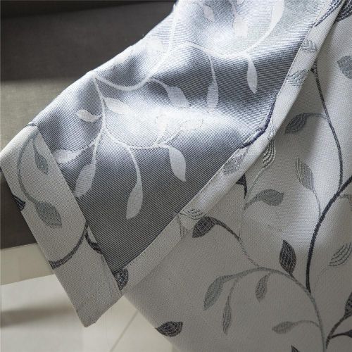  GYROHOME Floral Blackout Curtain Grommet Top Thermal Insulated Room Darkening Engery Saving Drape Noise Reducing No Formaldehyde,Sold in Pair(2 Panels)