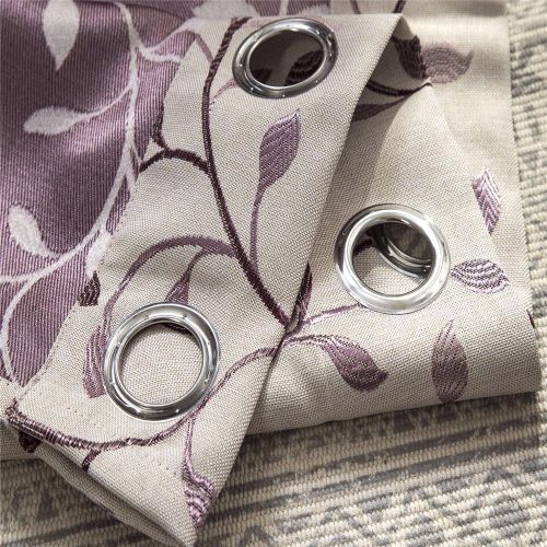  GYROHOME Floral Blackout Curtain Grommet Top Thermal Insulated Room Darkening Engery Saving Drape Noise Reducing No Formaldehyde,Sold in Pair(2 Panels)