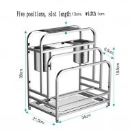 GYX Stainless Steel Multi-Function Kitchen Racks, Floor Kitchen Knife Chopsticks Sauce Storage Rack.