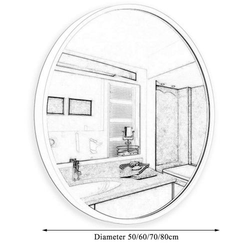  GYX-Bathroom Mirror Modern Bathroom Shower Wall Mirror Shaving Mirror Real Glass Mirror - Round for Entrance Passage, Bedroom, Living Room, Etc, Black