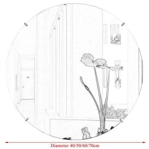  GYX-Bathroom Mirror Frameless Round Wall Mirror - Modern Bedroom, Bathroom Shaving Mirror, Family Wall-Mounted Vanity Mirror