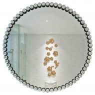 GYX-Bathroom Mirror Wall Mirror, Chic Round Metal Frame Cosmetic Mirror, 40-70cm Diameter Wall-Mounted Bathroom Home Decor