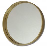 GYX-Bathroom Mirror Modern Bathroom Shower Wall Mirror Shaving Mirror Real Glass Mirror - Round for Entrance Passage, Bedroom, Living Room, Etc, Golden