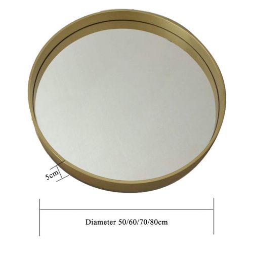  GYX-Bathroom Mirror Modern Bathroom Shower Wall Mirror Shaving Mirror Real Glass Mirror - Round for Entrance Passage, Bedroom, Living Room, Etc, Golden