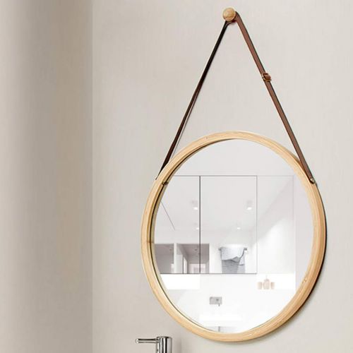  GYX-Bathroom Mirror Hanging Mirror with Chain Makeup Mirror Round Wall Mirror Bathroom Shaving Mirror Bedroom Decoration