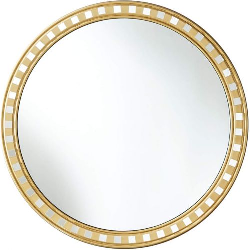 GYX-Wall Mirror Vintage Hanging Mirror Round Wall Mirror Home Living Room Decoration Bathroom Shaving Mirror (70 and 80 cm Diameter Gold)