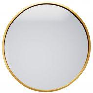 GYX-Wall Mirror Shaving Mirror Wall Mirror, Chic Round Metal Frame Cosmetic Mirror, 30-80cm Diameter Wall-Mounted Bathroom Home Decor（Golden）